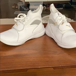 White Puma sneakers
